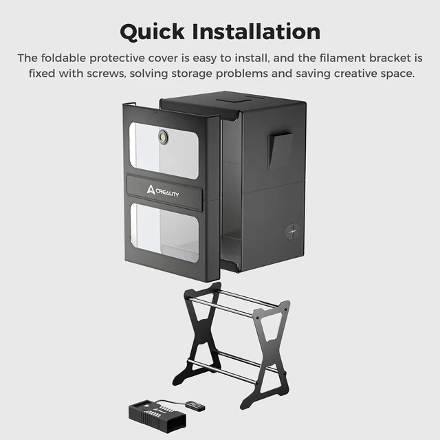 Alt view image 7 of 7 - Official CREALITY Multi-roll Filament Dryer, Filament Storage Box with Heating for 3D Filament 10kg Spool, Detachable Heating Module,Fast Heating to 70°C, Fireproof Moisture-Proof for PLA PETG ABS TPU