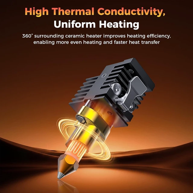 Alt view image 3 of 7 - Creality Official Ender 3 V4 Ceramic Heating Block Kit, Original Replacement Hotend Kit with Ceramic Insulation, Fast Heating & Clog Prevention, Integrated Design Extruder Hotend for Ender 3 V4