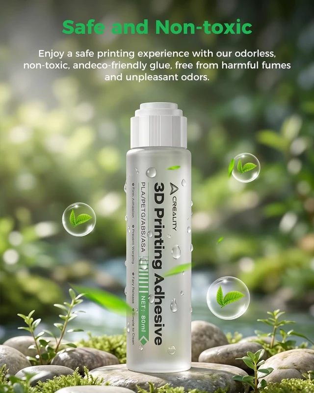 Alt view image 7 of 7 - Creality Official 3D Printer Adhesive Glue 2PCS, 80mL Printing Glue for Build Plate, Reduces Warping and Shedding, Compatible with PLA PETG ABS ASA and All FDM 3D Printers