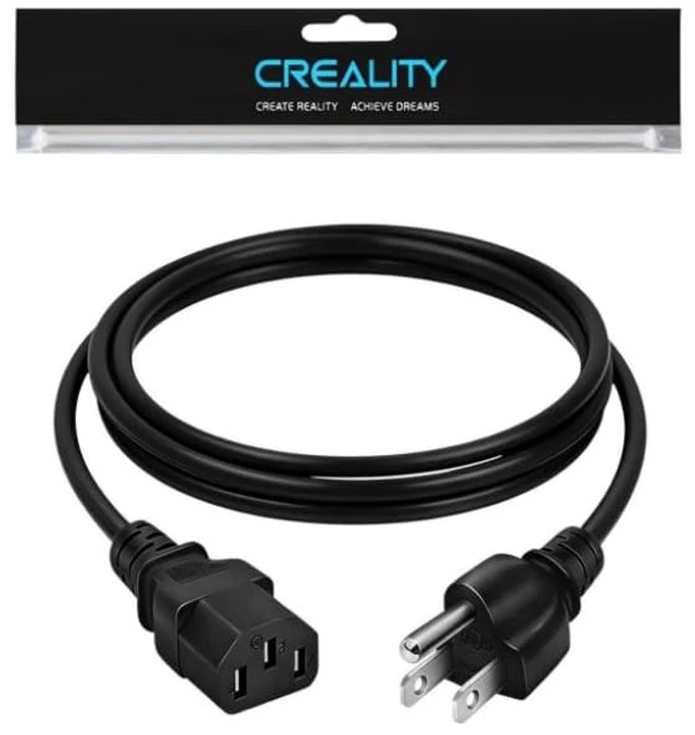 Main image of 3D Printer Power Cord for Most Creality, Bambu Lab, Elegoo, Flashforge AD5 and More 3D Printers, 1.5M/5FT 18AWG NEMA 5-15P to IEC C13 AC Power Cable, Flame-Retardant Replacement Power Supply Line