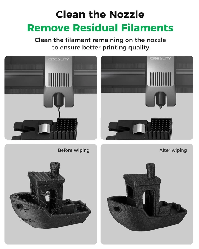 Alt view image 2 of 7 - Creality Official K2/K2 Pro Nozzle Wiper Module, with 3PCS Mouth Wiper Strips, K2/K2 Pro Combo Original Replaceable Accessories for Nozzle Cleaning
