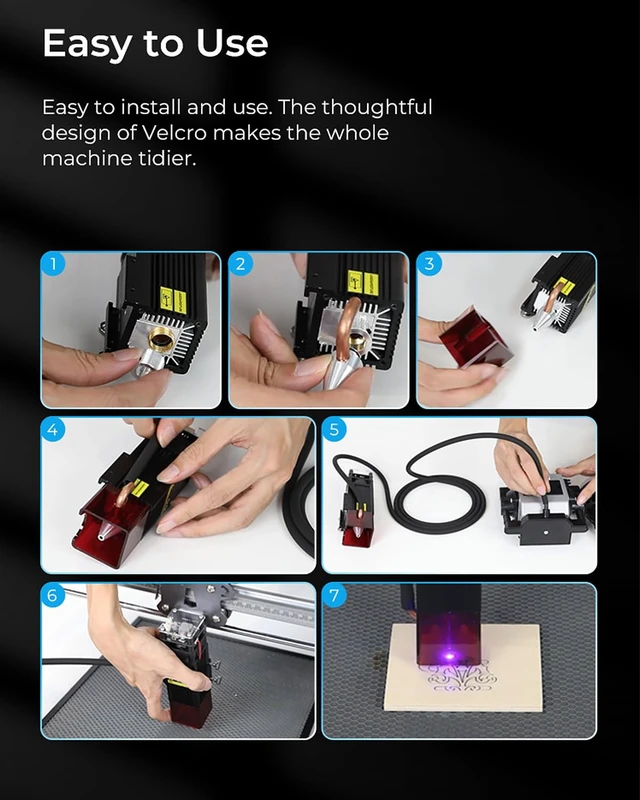 Alt view image 6 of 7 - Creality Air Assist for Laser Engraver, 22 L/min Adjustable Air Assist Pump