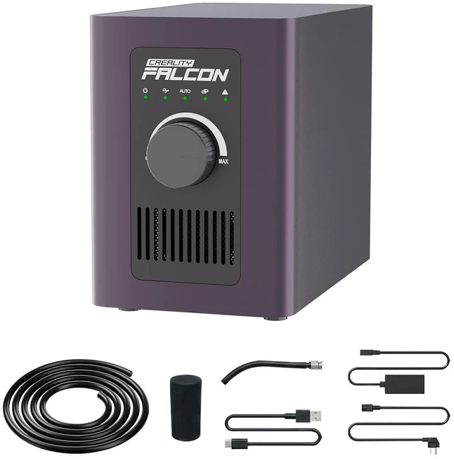 Main image of Creality Upgraded Falcon AC2 Air-Compress Assist for Laser Engraver, 30L/min Airflow for Falcon A1/A1 Pro,Falcon2 Pro/Pro S, Manual & Automatic Control, Protects Laser Lens, Cleaner Cuts & Engraving