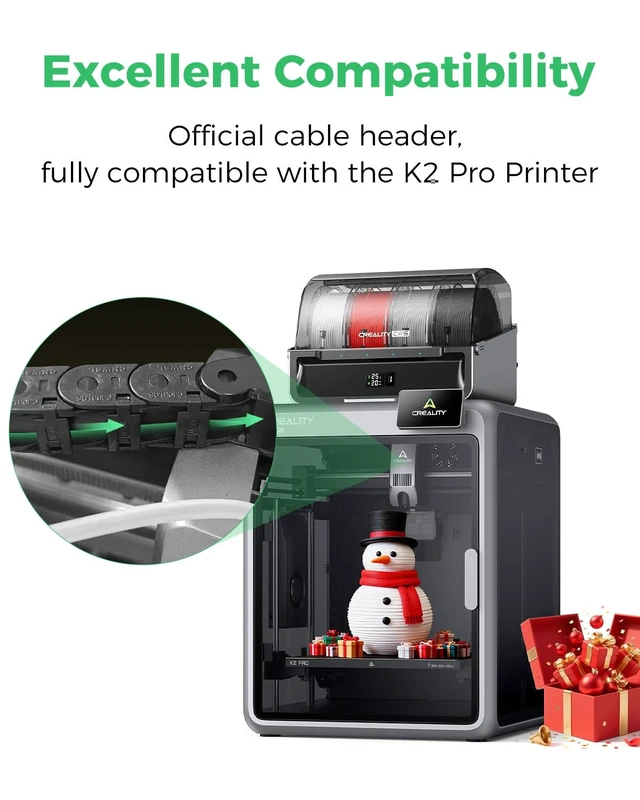 Alt view image 2 of 7 - Creality K2 Pro Toolhead Cable, High-Temp & Durability Hotend Mainboard Connector Wire, Stable Signal Transmission OEM Compatible Plug & Play, K2 Pro 3D Printer Replacement