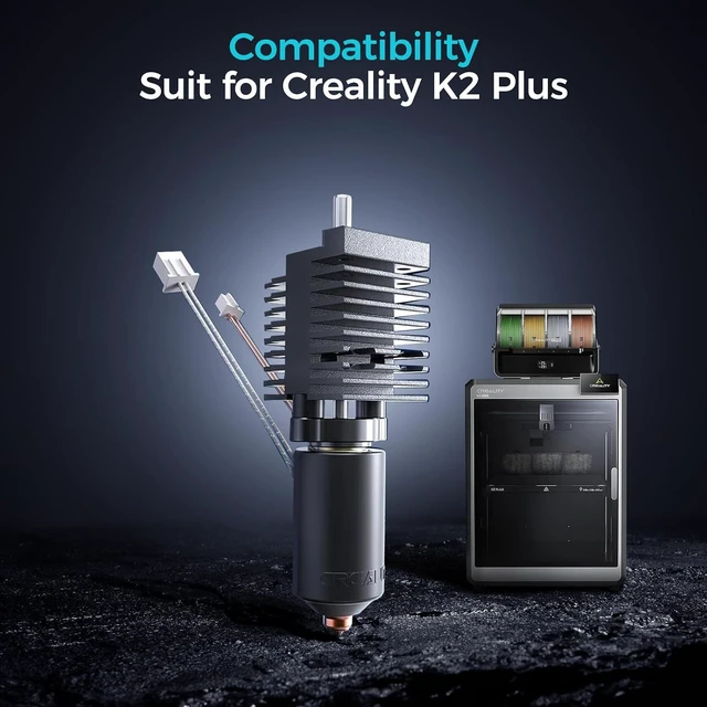 Alt view image 5 of 7 - Creality Official K2 Plus Ceramic Heating Block Hotend Kit, with Quick-swap Nozzle Kit, Supports 350°C High Temperature, All-Metal Integrated Design Extruder Hotend for 3D Printer K2 Plus Combo