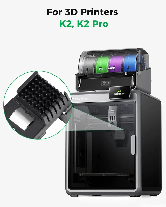 Alt view image 5 of 7 - Creality Official K2/K2 Pro Nozzle Wiper Module, with 3PCS Mouth Wiper Strips, K2/K2 Pro Combo Original Replaceable Accessories for Nozzle Cleaning