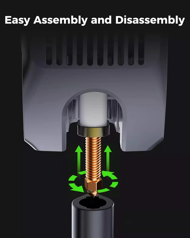 Alt view image 7 of 7 - Creality Phaetus K2 Plus Silicon Carbide Nozzle, 0.6mm Quick-Swap 3D Printing Nozzle Specially for Carbon Fiber, Wood, Glass Fiber Filament, Suit for 3D Printer K2 Plus, K2, K2 Pro, Creality Hi