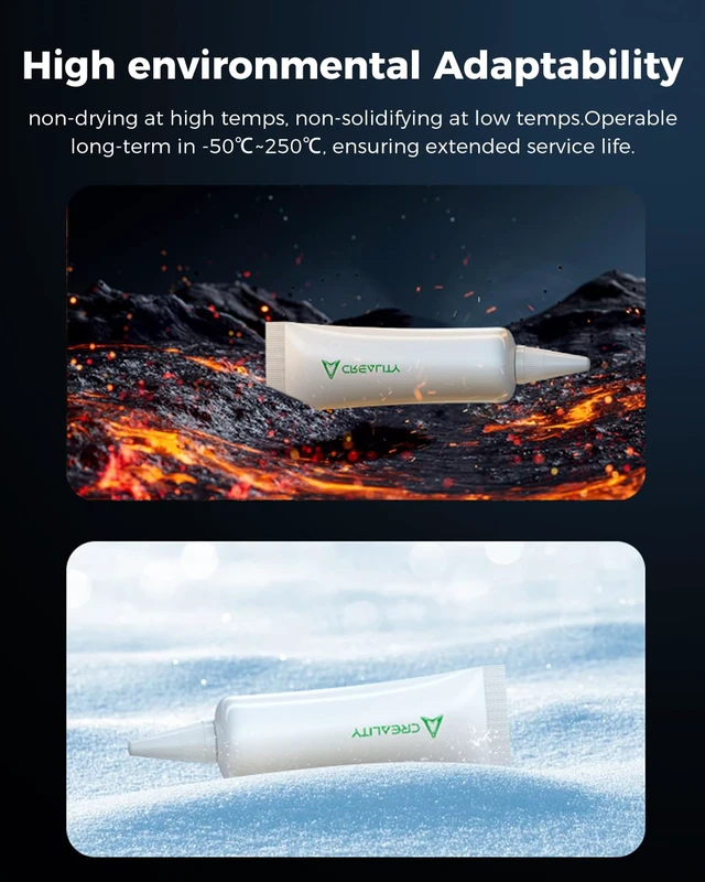Alt view image 6 of 7 - Creality 3D Printer Thermal Grease, High Thermal Conductivity, 250°C High-Temperature Resistant Paste for 3D Printer Hotend&Nozzle, Suit for All FDM 3D Printer (2Pack)