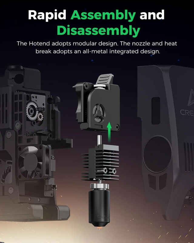 Alt view image 5 of 7 - Creality Official K2 Pro Ceramic Heating Block Hotend Kit, Upgraded Larger Cavity, with Quick-swap Nozzle Kit, Supports 350°C High Temperature Extruder Hotend Kit for 3D Printers K2 Pro Combo