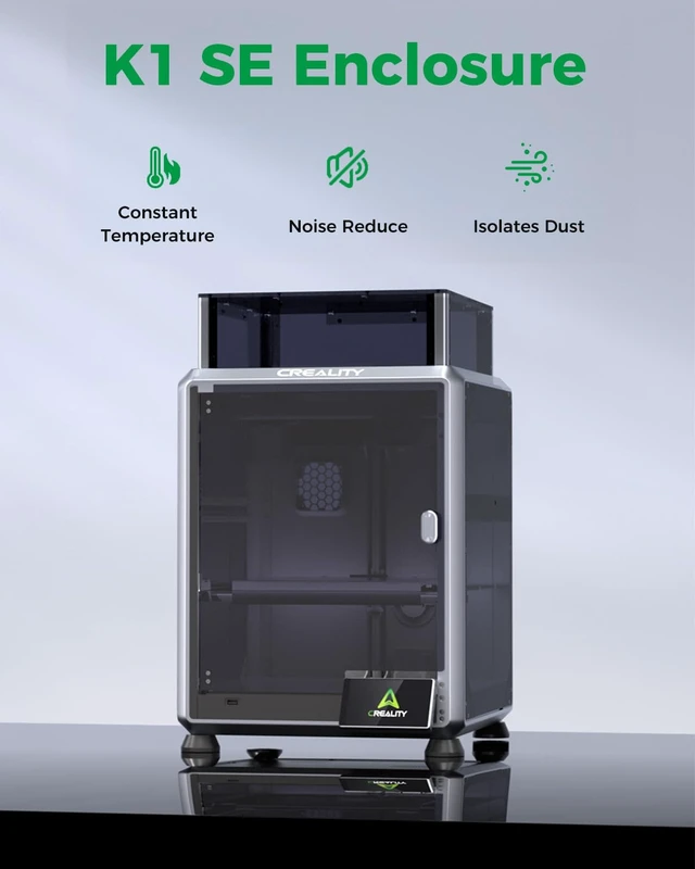 Alt view image 2 of 7 - Creality Official K1 SE/ K2 SE Enclosure, Transparent Black K1 SE Cover, 100% Fit Customized, Constant Temperature Noise Reduce Dustproof Protective Tent, 3D Printer Enclosure for Creality K2 SE