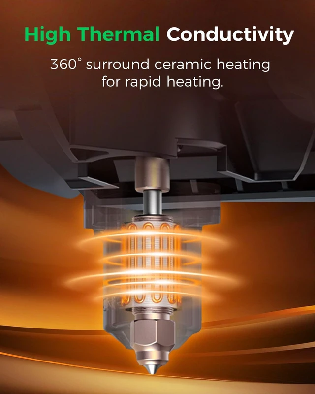 Alt view image 4 of 7 - Creality Official K2 SE Ceramic Heating Block Kit, with Quick-swap Nozzle, Supports 300°C High Temperature, All-Metal Integrated Design Extruder Hotend, Replacement Parts for 3D Printer K2 SE Combo