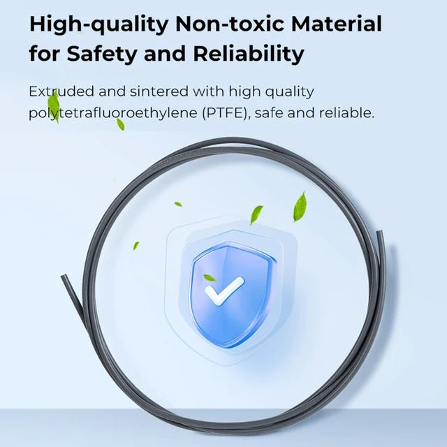 Alt view image 6 of 7 - Creality Official Ultra-Smooth PTFE Tube 1M, 2mm ID Teflon Tube Support 1.75mm Filament Heat Resistant High Lubrication Low Friction for Ender 3 series/3V3 SE/3V3 KE/K1/CR-10 SE All FDM 3D Printer