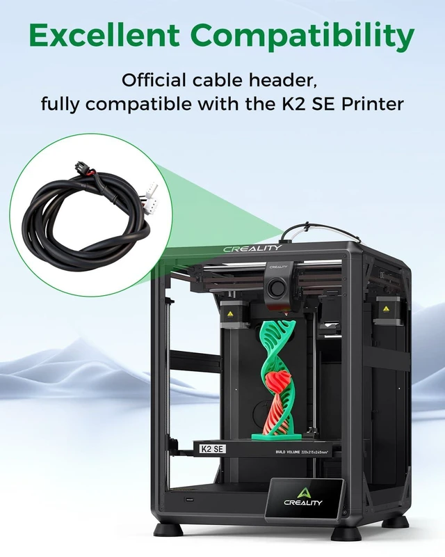 Alt view image 2 of 7 - Creality K2 SE Toolhead Cable, High-Temp Resistant FPC, Stable High-Speed Signal, Plug & Play for Hotend/Printhead Failure, Fix K2 SE Printer Cable Issues