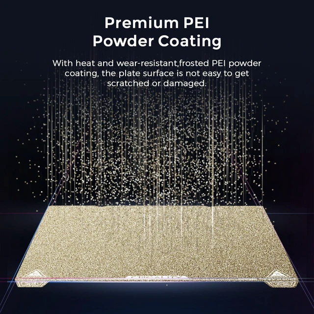 Alt view image 2 of 6 - Creality Official Ender 3 S1 Pro Original Build Plate, 235x235mm Texture Surface PEI Sheet Magnetic Removable Flexible Spring Heat Resistance Bed Plate for Ender 3 V3 SE/KE, K1, Ender 3 S1, CR-10 SE