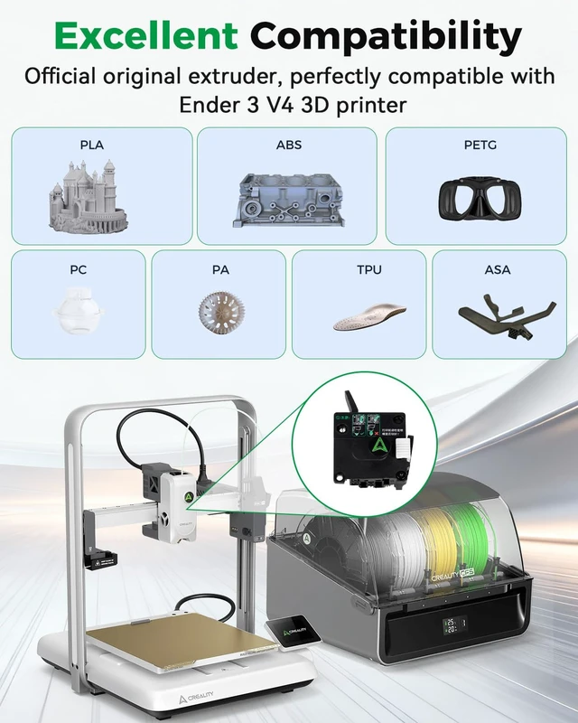 Alt view image 2 of 7 - Creality Official Ender 3 V4 Extrusion Kit, Original Extruder Assembly, Dual Gear Extruder with Filament Sensor for Smooth Feeding & Clog Prevention, Force Up to 80N, for 3D Printer Ender 3 V4