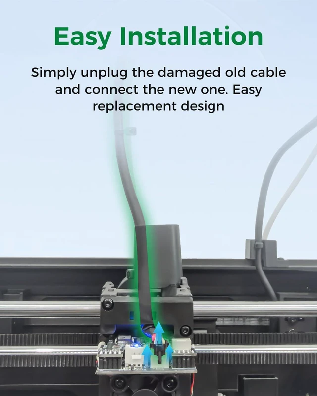 Alt view image 5 of 7 - Creality K2 SE Toolhead Cable, High-Temp Resistant FPC, Stable High-Speed Signal, Plug & Play for Hotend/Printhead Failure, Fix K2 SE Printer Cable Issues