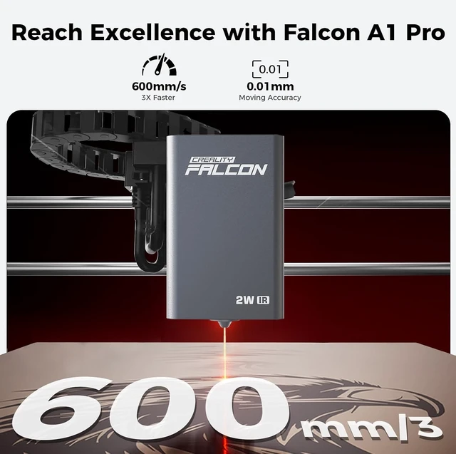 Alt view image 4 of 7 - Creality 2W Infrared Laser Module, Falcon A1 Pro Replace Laser Module, High-Precision Engraving Laser for Metal, Plastic, Acrylic, Compatible Only with Falcon A1 Pro Laser Engraver