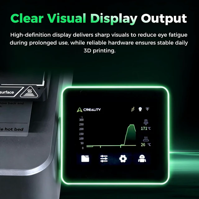 Alt view image 4 of 7 - Creality Official Hi Touch Screen Kit, Original 3.2" LCD HD Screen, Touch Display Replacement Panel with FFC Cable & Mounting Screw for Creality Hi 3D Printer