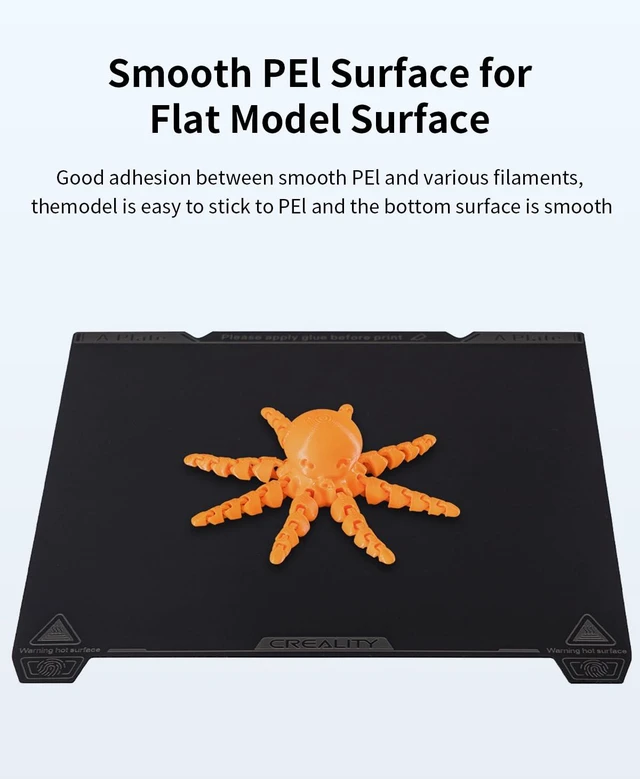 Alt view image 3 of 6 - Creality Official K1 Build Plate Smooth Surface 235x235mm PEI Sheet Flexible Removable Spring Steel Bed Plate for Ender 3 V3/3V3 SE/3V3 KE/3 S1/3 S1 Pro/5 S1/CR-10SE (Without Magnetic Base)