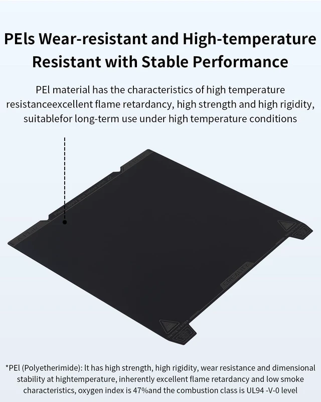 Alt view image 4 of 6 - Creality Official K1 Build Plate Smooth Surface 235x235mm PEI Sheet Flexible Removable Spring Steel Bed Plate for Ender 3 V3/3V3 SE/3V3 KE/3 S1/3 S1 Pro/5 S1/CR-10SE (Without Magnetic Base)