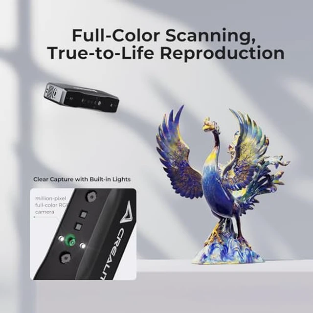 Alt view image 4 of 7 - Creality Otter Lite Basic 3D Scanner with Extension Pole Tripod, High Precision 0.05mm, Auto Scanning, Color Texture Support, Portable Design for 3D Printing, Reverse Engineering & DIY Projects