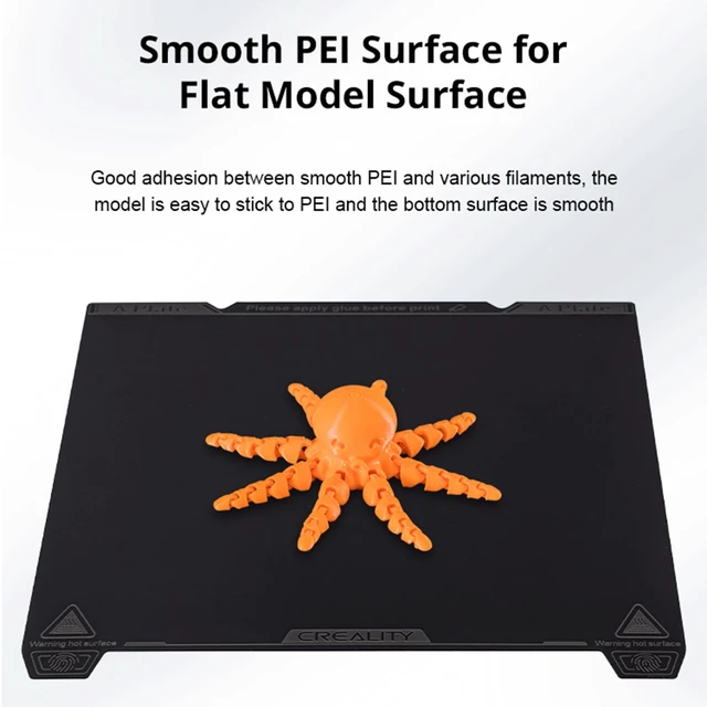 Alt view image 3 of 7 - Creality Official K1 Max Build Plate Smooth Surface 315x310mm PEI Sheet Flexible Removable Spring Bed Plate for K1 Max, Ender 3 V3 Plus(Without Magnetic Base)