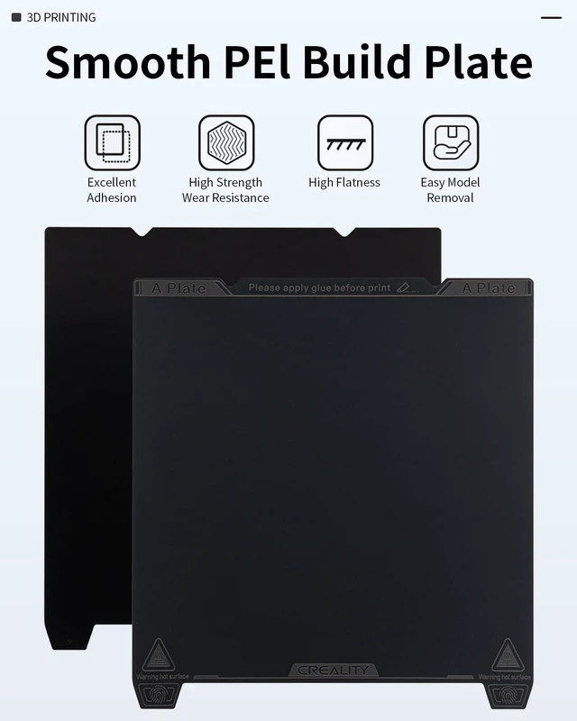 Alt view image 2 of 6 - Creality Official K1 Build Plate Smooth Surface 235x235mm PEI Sheet Flexible Removable Spring Steel Bed Plate for Ender 3 V3/3V3 SE/3V3 KE/3 S1/3 S1 Pro/5 S1/CR-10SE (Without Magnetic Base)