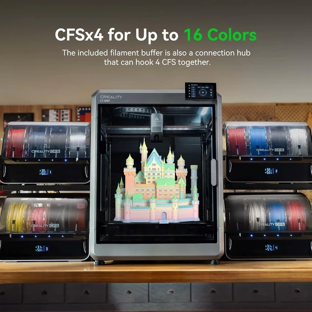 Alt view image 2 of 7 - 2026 New Official CREALITY CFS - Creality Filament System, Multi-Color 3D Printer Automatically System, Supports 16 Color Printing for K1 Series CFS Upgrade Kit/K2 Combo//K2 Plus/K1 MAX/K1 SE/K1C/Hi