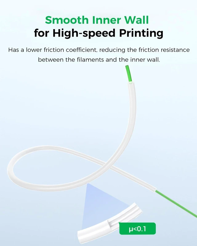 Alt view image 5 of 7 - Creality Official Teflon Tube 2M, 2.5mm ID 3D Printer PTFE Bowden Tubing Support 1.75mm Filament Heat Resistant for K2 Plus, K2 Series, CFS, K1C, K1 SE, K1 Max, K1, Ender 3 V3 Series, Ender 3 Series