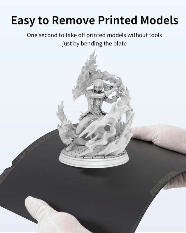 Alt view image 6 of 6 - Creality Official K1 Build Plate Smooth Surface 235x235mm PEI Sheet Flexible Removable Spring Steel Bed Plate for Ender 3 V3/3V3 SE/3V3 KE/3 S1/3 S1 Pro/5 S1/CR-10SE (Without Magnetic Base)