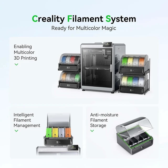 Alt view image 7 of 7 - 2026 New Official CREALITY CFS - Creality Filament System, Multi-Color 3D Printer Automatically System, Supports 16 Color Printing for K1 Series CFS Upgrade Kit/K2 Combo//K2 Plus/K1 MAX/K1 SE/K1C/Hi