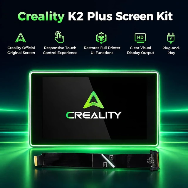 Alt view image 2 of 5 - Creality Official K2 Plus Display Screen Kit, Original 4.3" HD Touch Panel Kit, Display Replacement Panel with Flex Cable, 3D Printer Screen Kit for Creality K2 Plus 3D Printer