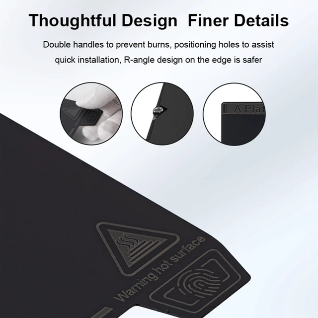 Alt view image 7 of 7 - Creality Official K1 Max Build Plate Smooth Surface 315x310mm PEI Sheet Flexible Removable Spring Bed Plate for K1 Max, Ender 3 V3 Plus(Without Magnetic Base)