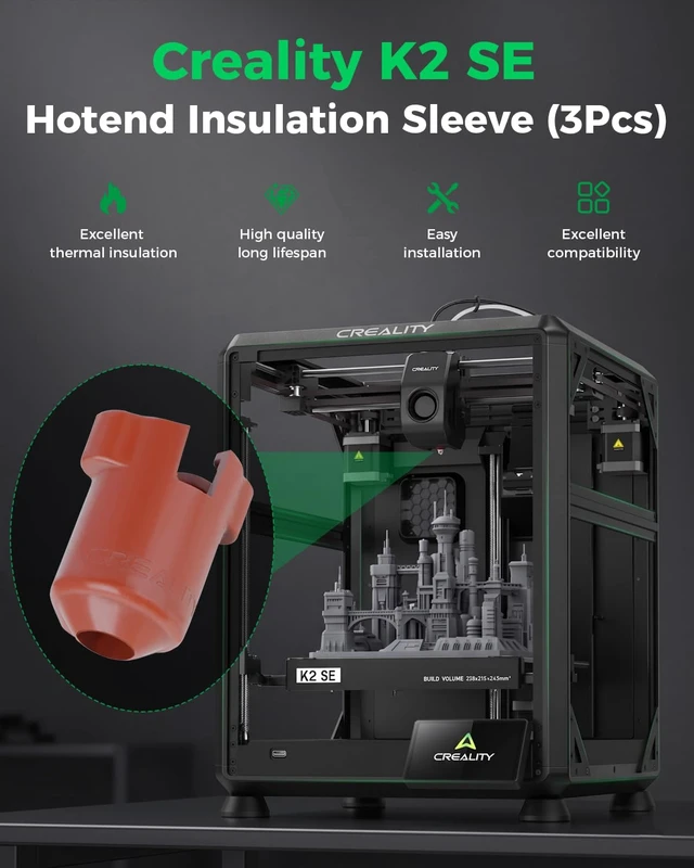 Alt view image 6 of 7 - K1C/K1 SE/K2 SE Nozzle Kit and Hotend Silicone Sock
