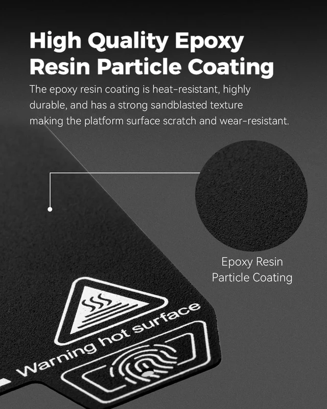 Alt view image 2 of 7 - Creality Official K2 Plus Build Plate, 370x370mm Epoxy Resin Surface Magnetic Flexible Removable Spring Steel Printing Plate 3D Printer Bed Plate (Without Magnetic Base)
