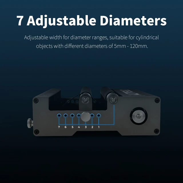 Alt view image 5 of 7 - Creality Official Laser Rotary Roller, 360° Laser Engraver Y-axis Rotary Module for Engraving Cylindrical Objects, 7 Adjustment Diameters 5mm to 120mm, Compatible with Creality Falcon/Falcon2 Engraver
