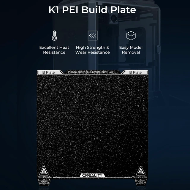 Alt view image 2 of 7 - Creality Official K1 Max Build Plate Textured Surface 315x310mm PEI Sheet Flexible Removable Spring Bed Plate for K1 Max, Ender 3 V3 Plus(Without Magnetic Base)