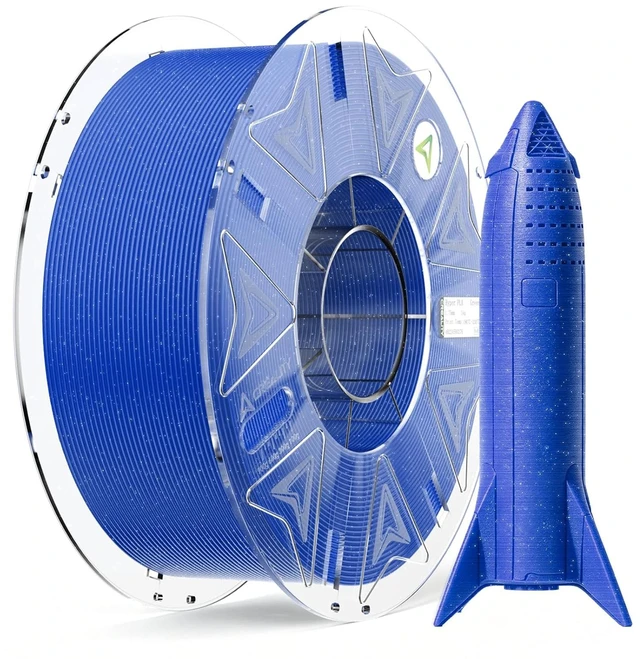 Main image of Official Creality Hyper PLA RFID Starry Galaxy 1.75mm Stardust Blue,30600mm/s Printing, ±0.02mm Accuracy, 1kg(2.2lbs)/Spool, RFID Recognition, Support CFS, Fits for K2 Series and Most 3D Printers