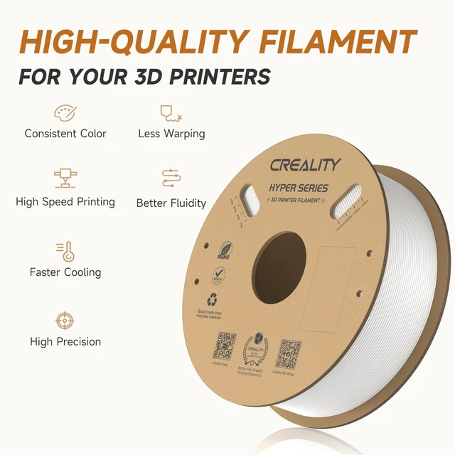 Alt view image 7 of 7 - Creality Hyper PLA Filament 1.75mm White 2KG and 2025 Official CREALITY Space Pi Filament Dryer Plus