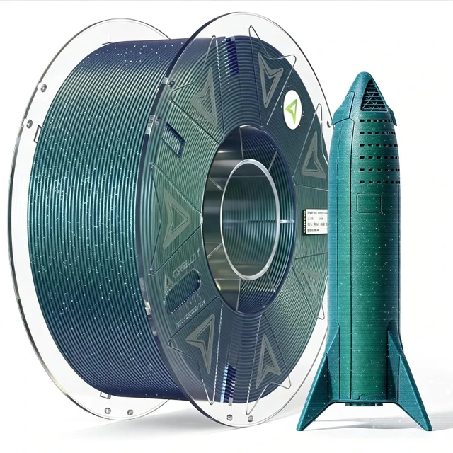 Main image of Official Creality Hyper PLA RFID Starry Galaxy 1.75mm Stardust Green,30600mm/s Printing, ±0.02mm Accuracy, 1kg(2.2lbs)/Spool, RFID Recognition, Support CFS, Fits for K2 Series and Most 3D Printers