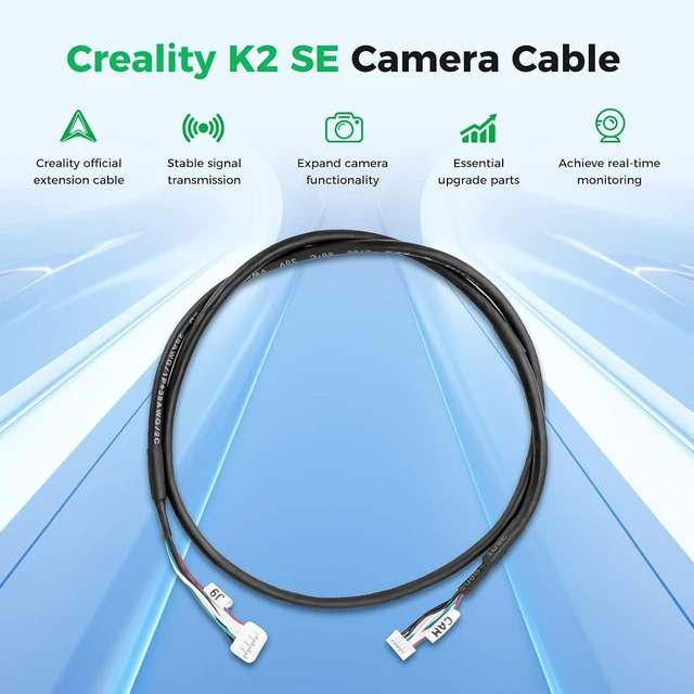Alt view image 3 of 7 - Creality Official K2 SE Camera Cable, Original K2 SE Camera Wire, Compatible with K1 Series AI Camera, Time-Lapse, Connects the K1 Camera to the K2 SE 3D Printer for Remote Monitoring