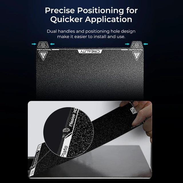 Alt view image 4 of 7 - Creality Official K1 Max Build Plate Textured Surface 315x310mm PEI Sheet Flexible Removable Spring Bed Plate for K1 Max, Ender 3 V3 Plus(Without Magnetic Base)