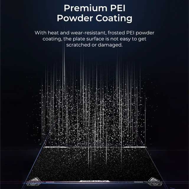 Alt view image 3 of 7 - Creality Official K1 Max Build Plate Textured Surface 315x310mm PEI Sheet Flexible Removable Spring Bed Plate for K1 Max, Ender 3 V3 Plus(Without Magnetic Base)