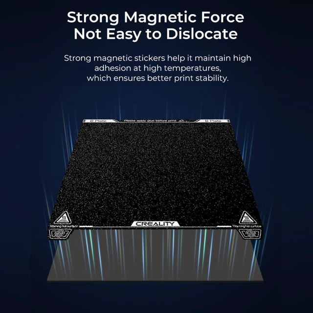 Alt view image 6 of 7 - Creality Official K1 Max Build Plate Textured Surface 315x310mm PEI Sheet Flexible Removable Spring Bed Plate for K1 Max, Ender 3 V3 Plus(Without Magnetic Base)