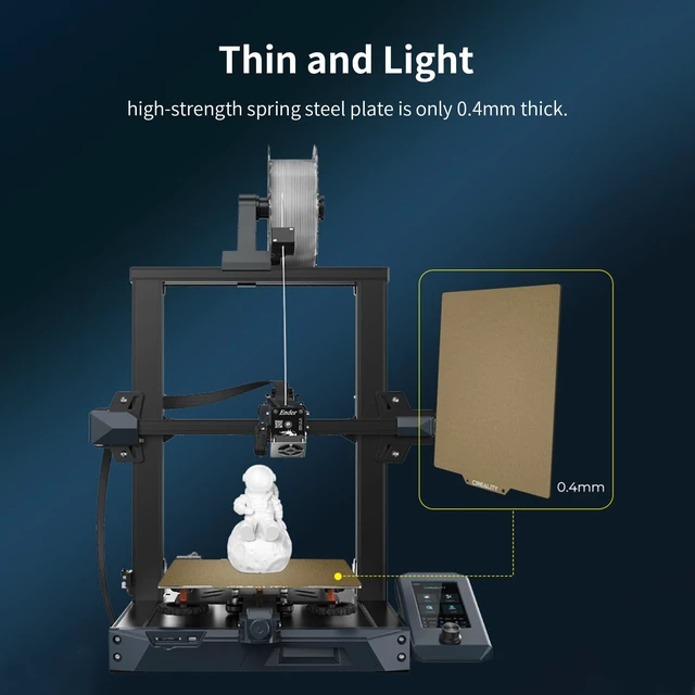 Alt view image 4 of 6 - Creality Official Ender 3 Build Plate, 235x235mm Double-Sided Magnetic Bed Plate Textured+Smooth Surface Flexible Removable Printing Platform for Ender 3/3 V2/3 Pro/3 S1/3 S1 Pro/3 V3 SE, K1C, K1 SE