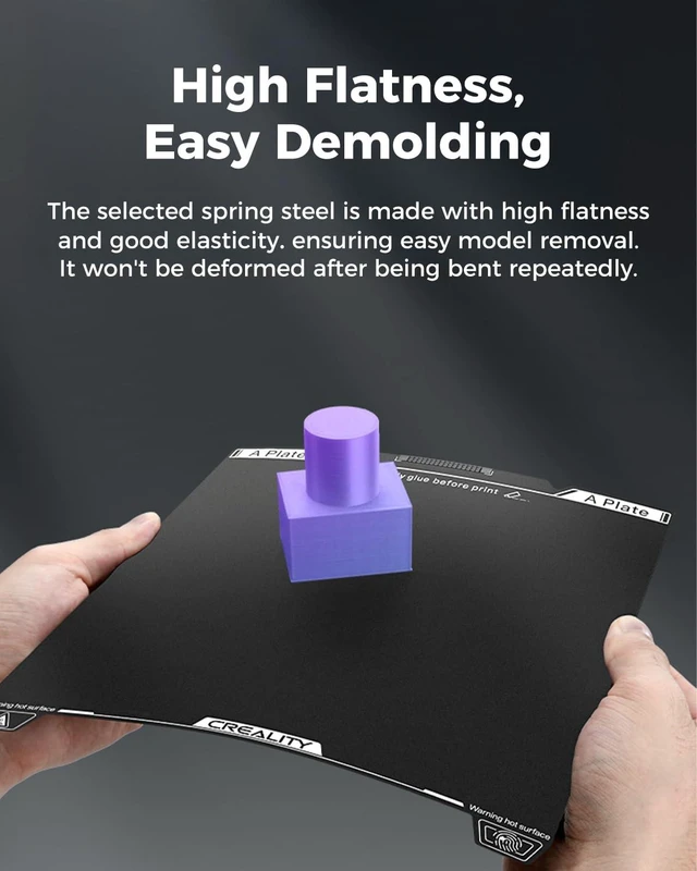 Alt view image 5 of 7 - Creality Official K1 SE/K1C Build Plate, 235x235mm Epoxy Resin Surface Magnetic Flexible Spring Steel Bed Plate for K1/Ender 3/3 V2/3 V3/3 V3 KE/3 V3 SE (Without Magnetic Base)