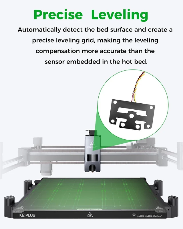 Alt view image 3 of 6 - Creality Official K2 Plus Strain Gauge, High Precision Auto-Leveling Sensor, 3D Printer Bed Self-Leveling Module, High-Quality Metal Material, Replacement Part for K2 Plus, K2 Pro, K2, K2 SE, K2SE 4C