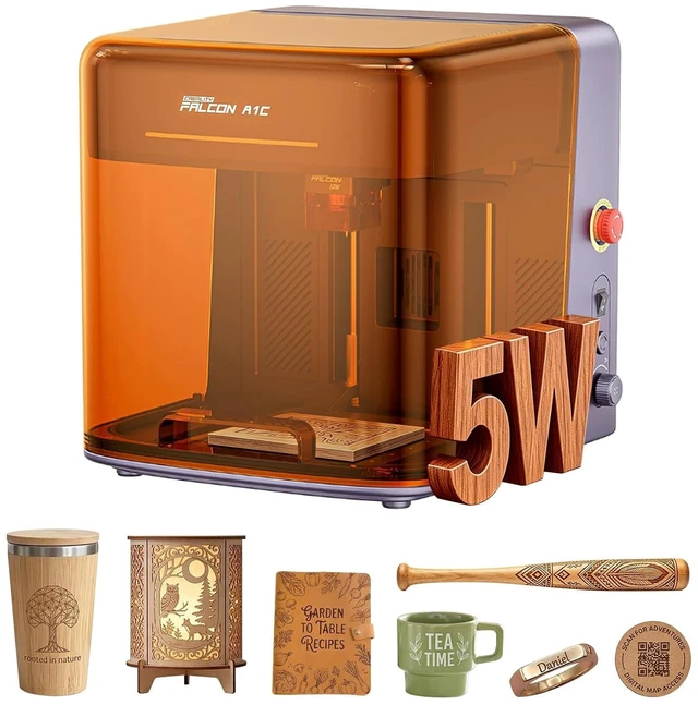 Main image of Creality A1C 5W Laser Engraver, Mini Desktop Laser Cutter for Beginners