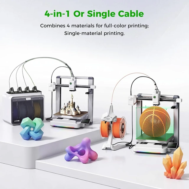 Alt view image 3 of 7 - Creality Official SPARKX i7 Toolhead Manifold, Original i7 Tool Head Five Way, Multi-Color Filament Combiner, Filament Hub and PTFE Tube Connector, Manifold Replacement for SPARKX i7 3D Printer