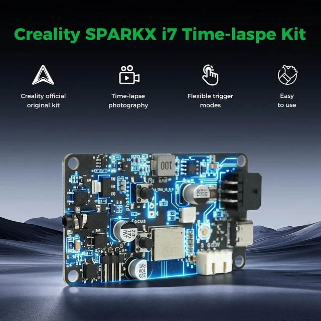 Alt view image 2 of 7 - Creality Official i7 Time-Lapse Kit, Multimode Trigger Control Board with WiFi & Bluetooth, Automatic Print Timelapse Recording Circuit Board Replacement Parts for Creality i7 3D Printer